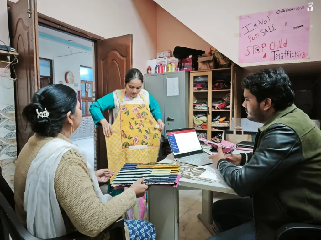 Products being checked for design quality and utility at SADRAG SARTHAK centre in Noida