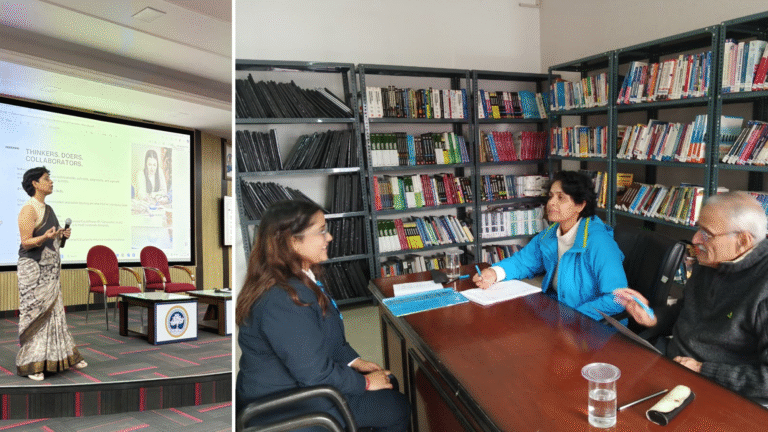 Career counseling and Bach Flower Therapy session in a Noida library group discussion and presentation