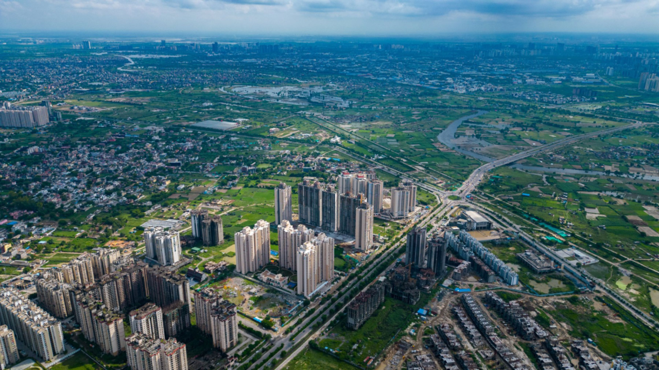 Aerial view of Greater Noida where Western Sydney University will open its first India campus