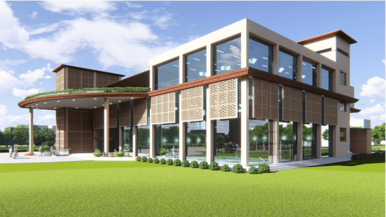 Exterior view of NBCC Club House-cum-Community Centre at Heart Beat City Sector 107 Noida