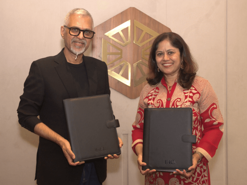 IHCL and Gulshan Group representatives at signing ceremony for Taj hotel and branded residences project in Noida.