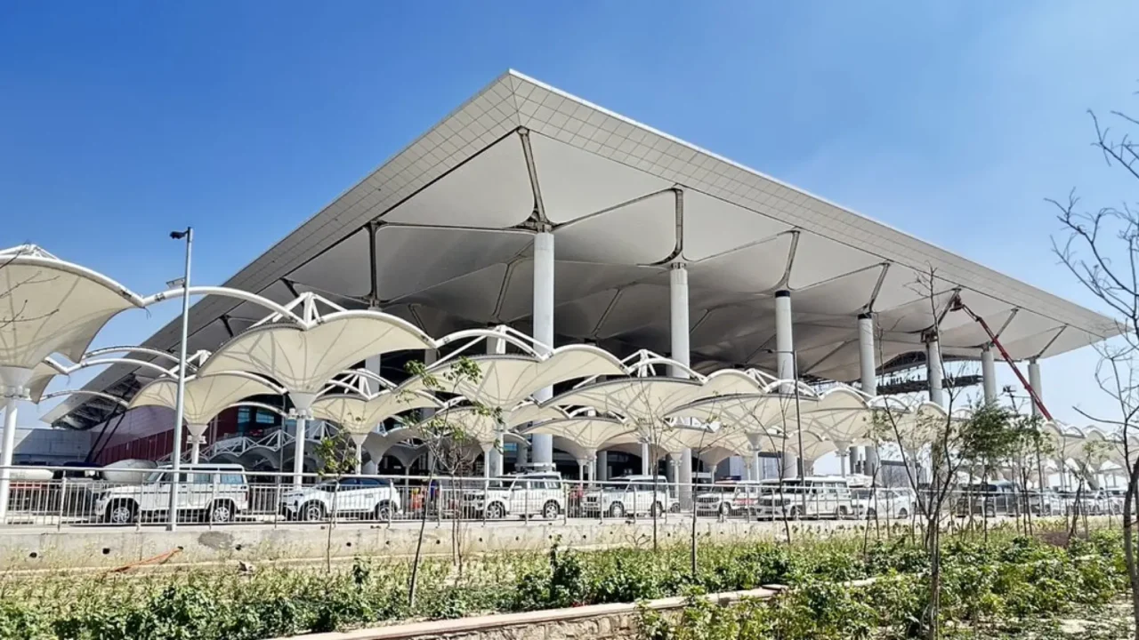 Noida International Airport terminal building at Jewar ahead of commercial flight operations beginning June 15, 2026