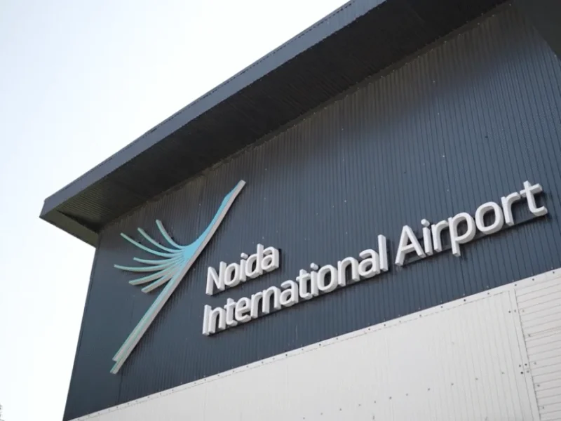Noida International Airport terminal building as AERA fixes UDF charges for domestic and international passengers.