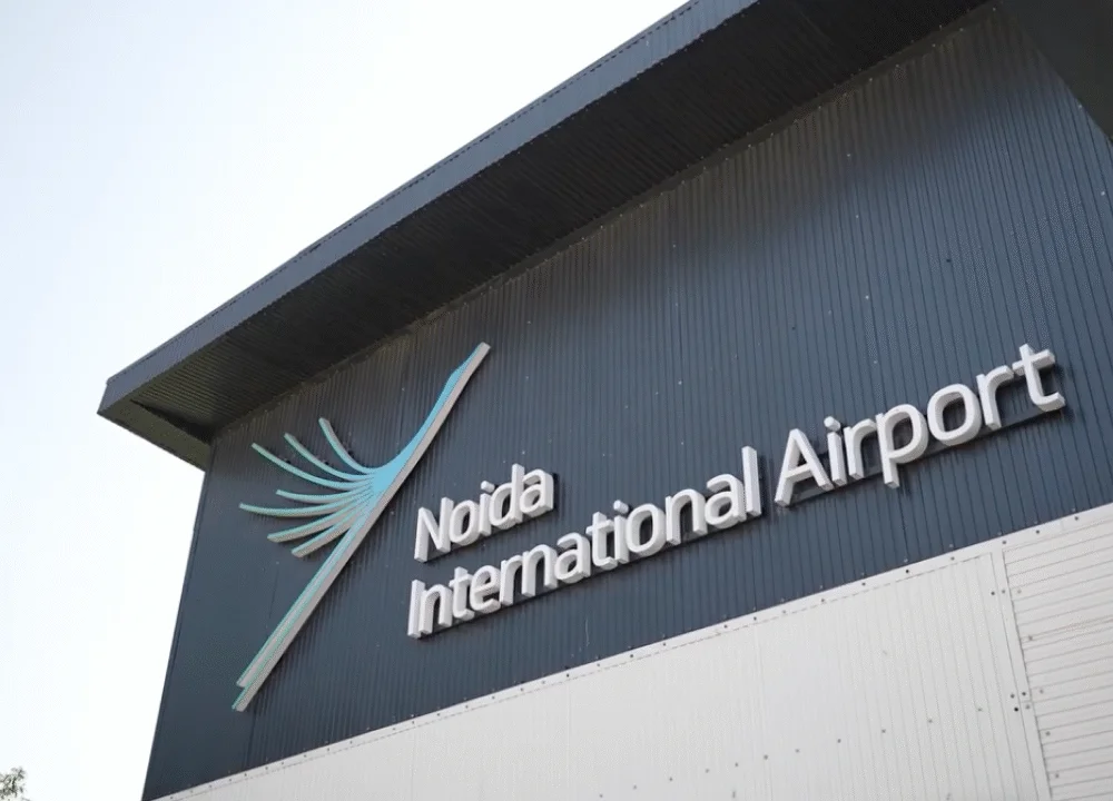 Noida International Airport terminal building as AERA fixes UDF charges for domestic and international passengers.
