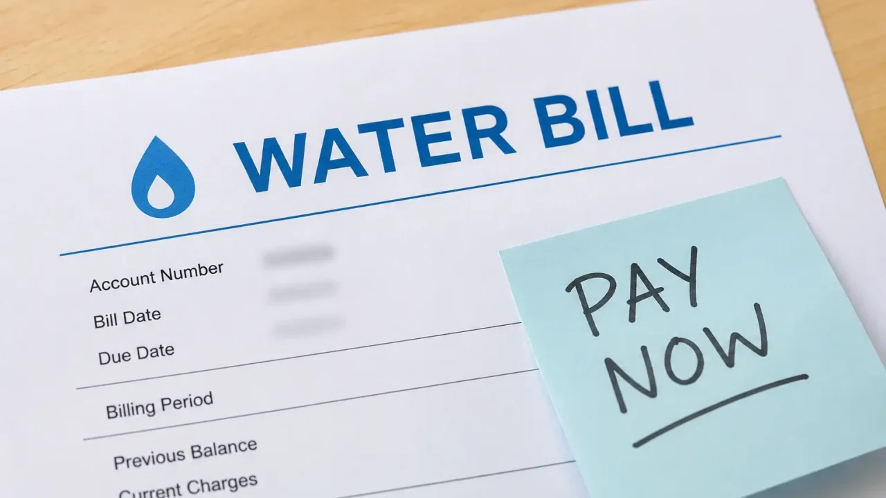 Water bill with pay now reminder for Noida residents checking pending dues before the relief scheme deadline