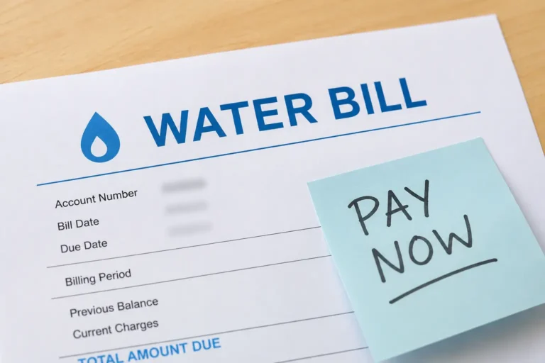 Water bill with pay now reminder for Noida residents checking pending dues before the relief scheme deadline