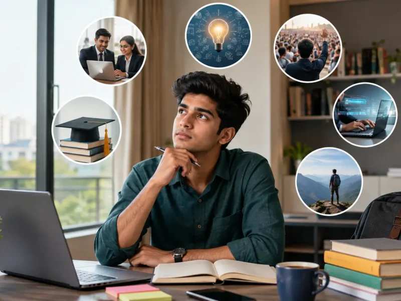 oung Noida graduate planning career options after college