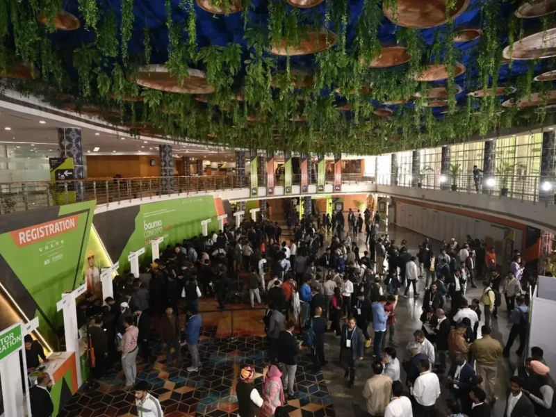 Visitor registration area at bauma CONEXPO INDIA 2024 in Greater Noida