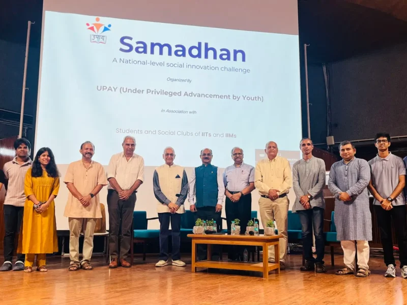 Participants and organisers at UPAY’s SAMADHAN social innovation challenge