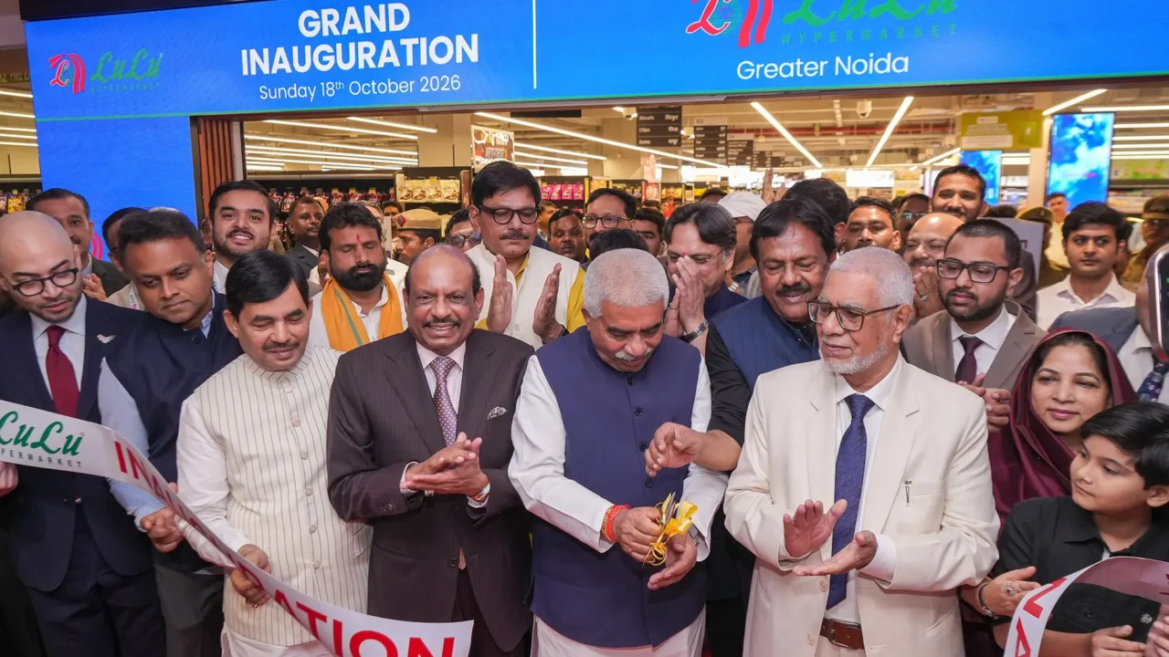 Ribbon-cutting ceremony at the new LuLu Hypermarket in I-Thums Galleria Mall, Greater Noida, on October 18, 2026.